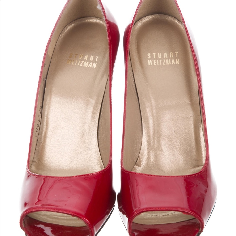 🌈HP🌈 STUART WEITZMAN gorgeous peep toe heels. Only flaw is I removed pads.